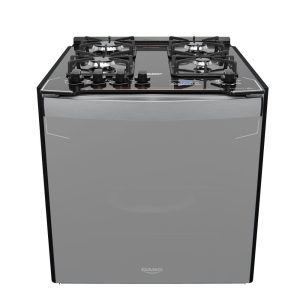 Fogão de Embutir 4 Bocas Preto com Frente Espelhada e Timer Digital Dako