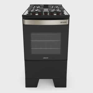 Fogão de Piso Mueller 4 Bocas Piacere Vetro Preto Fosco – Bivolt