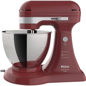 Batedeira Philco Pbt510v 4 Velocidades 5L Inox Vermelha 500W
