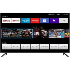 Smart TV Philco 50" LED PTV50G70SBLSG 4K 4 HDMI 2 USB Áudio Dolby - TV Processador Quad Core - Preto