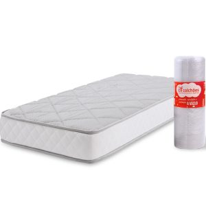 Colchão Solteiro Espuma D33 A Vácuo Ortopédica Certificada 88x188x17cm - bf Colchões