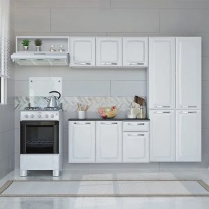 Cozinha Compacta Itatiaia 4 Peças em Aço Amanda Branco