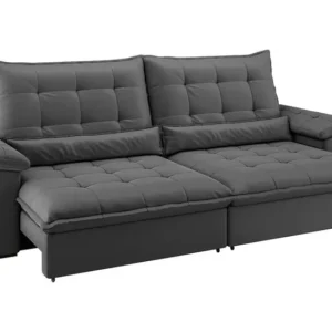Sofá 4 Lugares Retrátil Reclinável Suede Veludo Molas Ensacadas Módena Flexforma Estofados