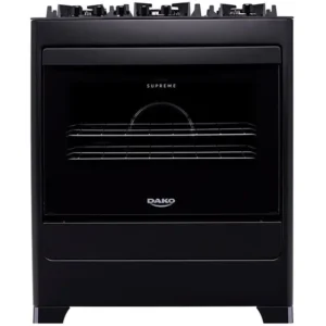Fogão a Gás de Piso 5 Bocas Dako Supreme Glass Mesa de Vidro Preto