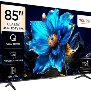 Smart TV 85" TCL 4K UHD QLED 85P7K Google TV AiPQ Google Assistente 3 HDMI 1 USB