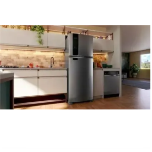 Geladeira Duplex Frost Free 461 Litros A Cor Inox com Tecnologia Turbo Control e Fresh Box BRM56FK Brastemp